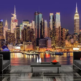 Fototapeta - NYC: Nocne miasto (rozmiar 100x70) - Fototapety - miniaturka - grafika 1