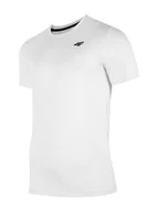 Koszulki sportowe męskie - 4F T-shirt funkcyjny w kolorze białym - miniaturka - grafika 1