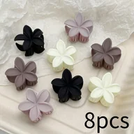 Ozdoby do włosów - TEMU 8 szt. Małe matowe spinki do włosów z kwiatowym motywem, mocne trzymanie – idealny na co dzień i stylizacje wyższej klasy! Elegancka kolorystyka - miniaturka - grafika 1