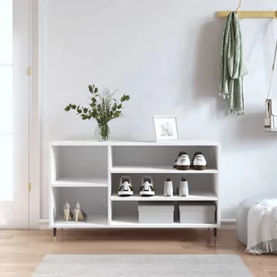 vidaXL Półka na buty, biały, 102x36x60 cm, materiał drewnopochodny - Wieszaki i stojaki - miniaturka - grafika 1