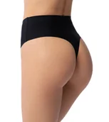 Komplety bielizny - Stringi damskie z wysokim stanem Julimex czarne  S - miniaturka - grafika 1