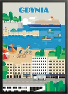 Puzzle - PUZZLE Podróżniczy Gdynia Vintage Retro ART + IMIĘ Pudełko 120 el. - miniaturka - grafika 1