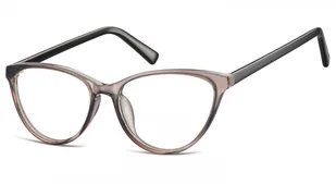 Sunoptic Oprawki korekcyjne okulary Kocie Oczy zerówki CP127D jasnoszare - Okulary korekcyjne, oprawki, szkła - miniaturka - grafika 1