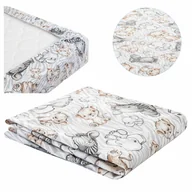 Prześcieradła dla dzieci - Prześcieradło z gumką na materace dziecięce ze zwierzętami - 140 x 70 cm - miniaturka - grafika 1