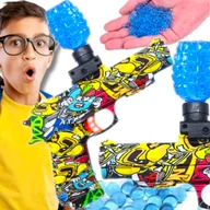 Zabawki militarne - Pistolet Automat Elektryczny Na Kulki Żelowe Wodne Orbeez Karabin + 3000 Kul - miniaturka - grafika 1