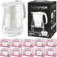 Dzbanki filtrujące - Dzbanek filtrujący Aquaphor Onyx 4,2 l + 10 wkładów, biały - miniaturka - grafika 1