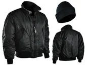 Kurtki męskie - Mil-Tec Wojskowa Kurtka Męska CWU BASIC FLYERS Flek Wodoodporna Czarna XL - miniaturka - grafika 1