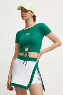 Koszulki sportowe damskie - Guess t-shirt damski kolor zielony - miniaturka - grafika 1
