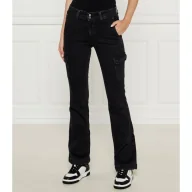 Spodnie damskie - GUESS Jeansy flare fit - miniaturka - grafika 1