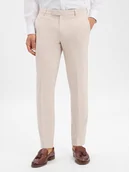 Spodnie męskie - JOOP! Spodnie z zawartością wełny - Blayr Mężczyźni Slim Fit wiskoza beżowy wypukły wzór tkaniny, 26 - miniaturka - grafika 1