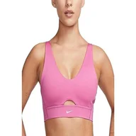 Biustonosze - Nike Indy Plunge Cutout damski biustonosz sportowy z wyściełanym biustonoszem sportowym - miniaturka - grafika 1