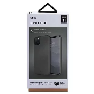 UNIQ etui Lino Hue iPhone 11 Pro Max szary/moss grey - Etui i futerały do telefonów - miniaturka - grafika 3