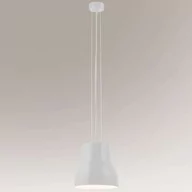 Lampy sufitowe - Shilo Loftowa LAMPA wisząca NIGATA 7837 industrialna OPRAWA okrągła ZWIS metalowy biały - miniaturka - grafika 1