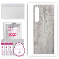 Szkła hartowane na telefon - Folia naklejka skórka strukturalna na TYŁ do Sony Xperia 10 IV SOG07 -  Beton Srebrne Paski - apgo SKINS - miniaturka - grafika 1