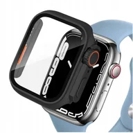 Akcesoria do smartwatchy - Etui 360 Defense360 z szybką do Apple Watch 7/8/9 45mm, czarno-pomarańczowe - miniaturka - grafika 1