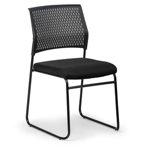 Fotel biurowy, krzesło biurowe B2B Partner Krzesło konferencyjne Mystic, czarny 407024 - Fotele i krzesła biurowe - miniaturka - grafika 1