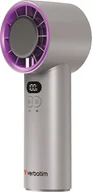 Masażery - Masażer Verbatim Cool 'n' Go Ice Touch Szary, Fioletowy Wentylator ręczny - miniaturka - grafika 1