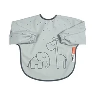 Śliniaki i fartuszki - Done By Deer Śliniak z Rękawami Grey - miniaturka - grafika 1