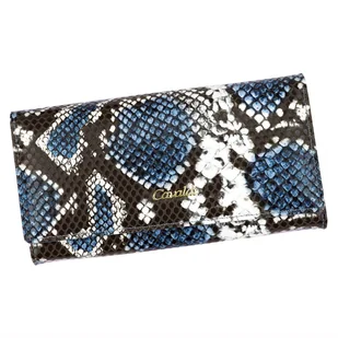 Portfel damski z elementami ze skóry naturalnej Cavaldi PX24-DNH - Portfele - miniaturka - grafika 1