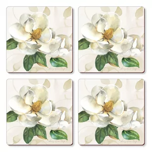 Cala Home Podk?adki korkowe ma?e, pod kubek C12215 Magnolias - Obrusy i serwetki - miniaturka - grafika 1