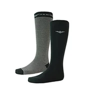 Skarpetki męskie - Emporio Armani Męskie 2 pary długich skarpetek, czarne, rozmiar uniwersalny, czarny, rozmiar uniwersalny - miniaturka - grafika 1