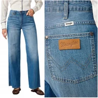 Spodnie damskie - Wrangler WORLD WIDE luźne szerokie damskie spodnie jeansowe palazzo W28 L32 - miniaturka - grafika 1