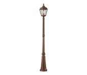Lampy ogrodowe - Redo 9662 - Lampa zewnętrzna ESSEN 1xE27/70W/230V 221,5 cm IP44 brązowa/patyna - miniaturka - grafika 1