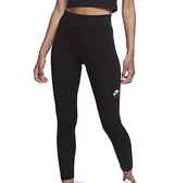 Spodnie damskie - Nike Damskie spodnie sportowe NSW Air Lggng 7/8 czarny czarny/czarny/biały/(biały). S - miniaturka - grafika 1