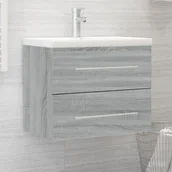 Szafki łazienkowe - Lumarko Szafka z umywalką, szary dąb sonoma, materiał drewnopochodny - miniaturka - grafika 1