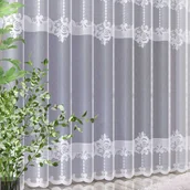 Firany - Firanka żakardowa biała gotowa na taśmie 300x250cm S538 - miniaturka - grafika 1
