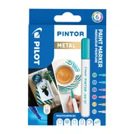 Zabawki kreatywne - Marker Pilot Pintor F Metaliczny W Mix Kolorów: 1 X Srebrny, 1 X Różowy, 1 X Fioletowy, 1 X Niebieski, 1 X Zielony, 1 X Złoty. - miniaturka - grafika 1