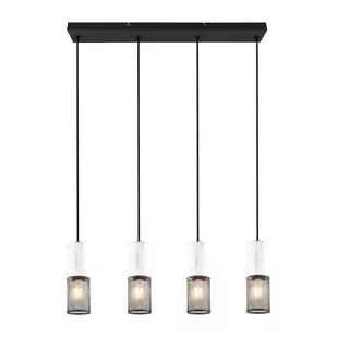 Czarno-biała lampa wisząca Tosh – Trio - Lampy sufitowe - miniaturka - grafika 1