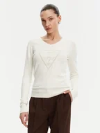 Swetry damskie - Guess Sweter W5GR19 Z2NQ2 Écru Regular Fit - miniaturka - grafika 1
