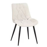 Krzesła - Krzesło tapicerowane Oliver sztruks beżowy - miniaturka - grafika 1