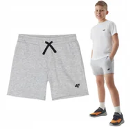 Spodenki męskie - Spodenki dresowe chłopięce 4F  4FJWSS24TSHOM272-27M Szary - miniaturka - grafika 1