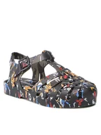 Buty dla dziewczynek - Melissa Sandały Mini Possession Print 33444 Czarny - miniaturka - grafika 1