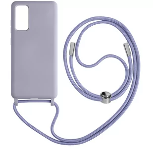Samsung Galaxy S20 FE Etui ze smyczą Półsztywne 80cm Fioletowe - Etui i futerały do telefonów - miniaturka - grafika 1