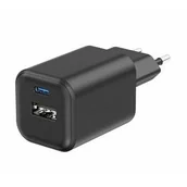 Ładowarki do telefonów - Ładowarka sieciowa Swissten GAN 1x USB-C 45W PD + 1x USB-A 18W QC (22071310) Czarna - miniaturka - grafika 1