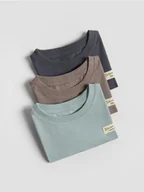 Bluzki dla niemowląt - Reserved - Bawełniany t-shirt 3 pack - jasnoniebieski - miniaturka - grafika 1