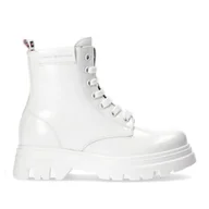 Glany damskie - Buty Tommy Hilfiger Lacu Up Bootie W T4A5-33039-1453100-100 białe - miniaturka - grafika 1