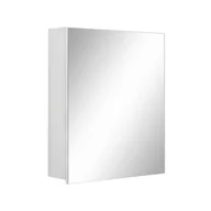Szafki łazienkowe - Biała ścienna szafka łazienkowa z lustrem Støraa Wisla, 60x70 cm - miniaturka - grafika 1