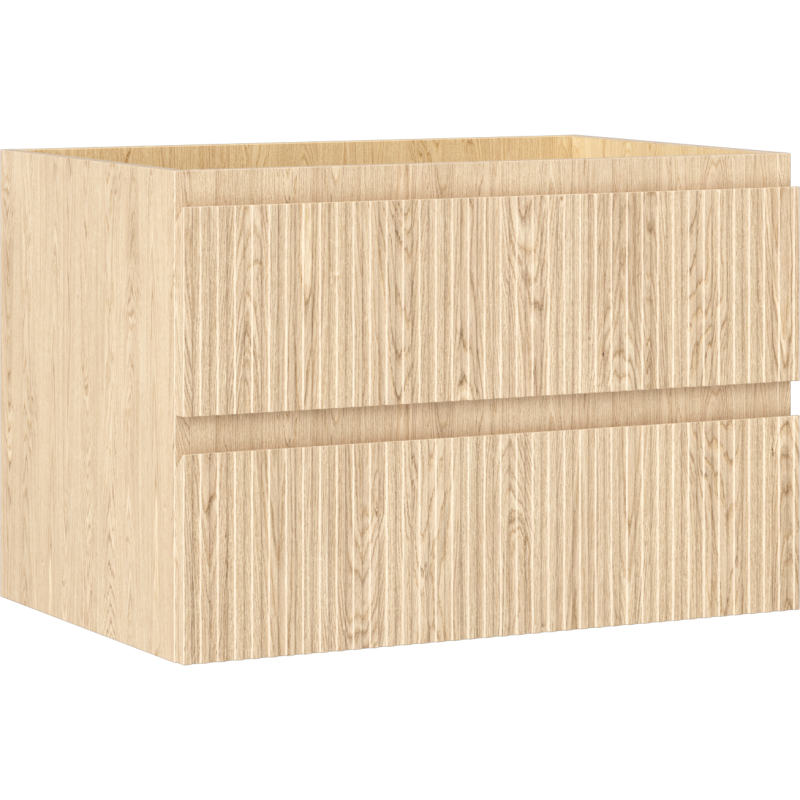 Mexen Rivel szafka łazienkowa podumywalkowa 70 cm, 2 szuflady, ryflowana , dąb - 91A20-07047-2-BFF81