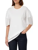 Koszulki i topy damskie - Sisley T-shirt damski, White 101, M - miniaturka - grafika 1