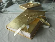 Notesy i bloczki - Złoty notes pamiętnik dziennik złota księga - miniaturka - grafika 1