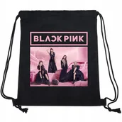 Plecaki worki - Worek Plecak Czarny BLACKPINK GIRLS Do Szkoły Wzory - miniaturka - grafika 1