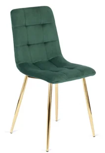 Zielone welurowe eleganckie krzesło w stylu glamour - Patrix - Krzesła - miniaturka - grafika 1