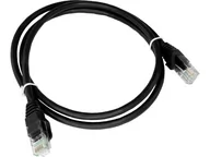 Patchcordy - ALANTEC PATCH-CORD U/UTP KAT.6 PVC 1.0M CZARNY - miniaturka - grafika 1