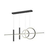 Lampy sufitowe - Linet Plus- Nowoczesna Wisząca Lampa liniowa LED Czarny nad stół - miniaturka - grafika 1