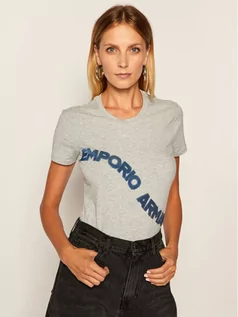 Koszulki i topy damskie - Emporio Armani T-Shirt 3H2T6F 2JQAZ 0616 Szary Regular Fit - grafika 1