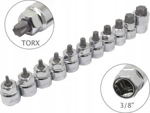 ASTA LOW PROFILE SOCKETS - TORX 3/8" ON RAIL - Klucze i nasadki - miniaturka - grafika 1